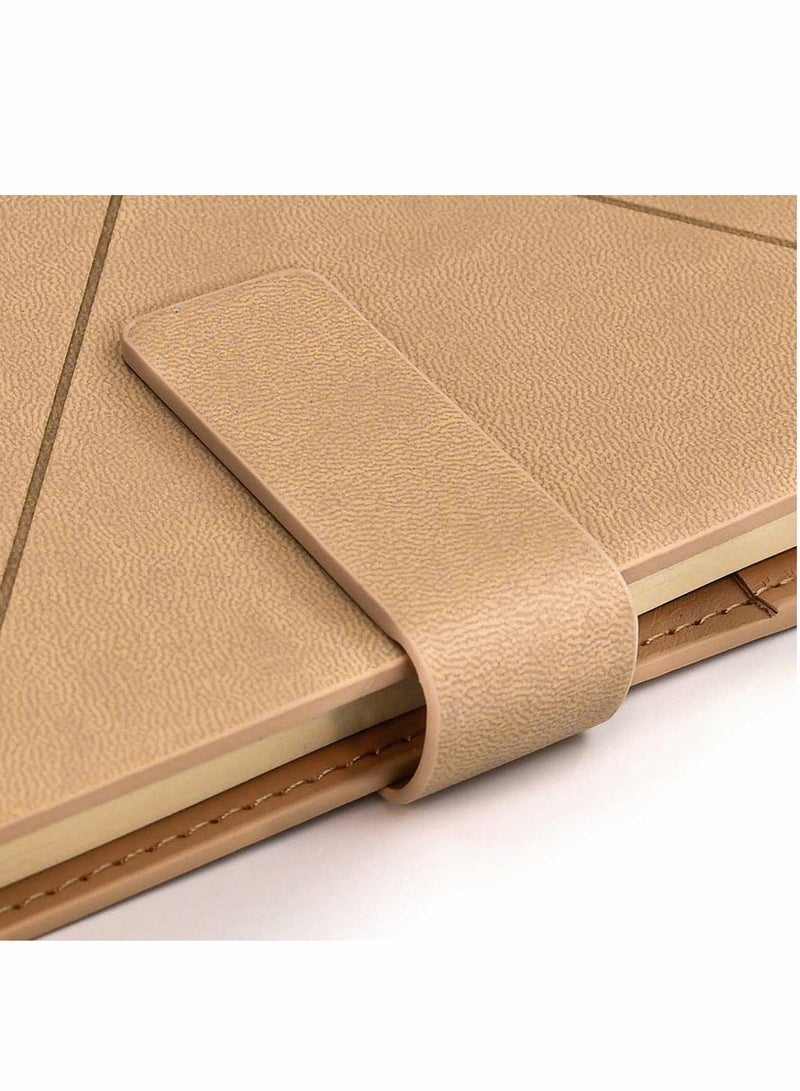 A5 Journal Notebook PU Leather Hardcover Diary Lined with Pocket Pen Holder, Classic Square Magnetic Buckle - Image 5